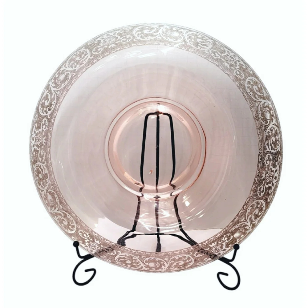 Vintage Pink Depression Glass Console Dish